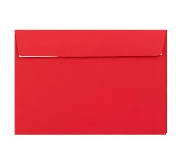 100 Bright Red Scarlet Envelopes C5 Peel & Seal 162 X 229mm A5 Creative Colour • £17.50