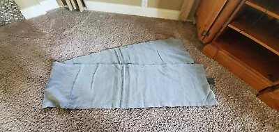 RESTORATION HARDWARE Long Table Runner Garment Dyed Textured Linen Fog 16x108 • $79.99