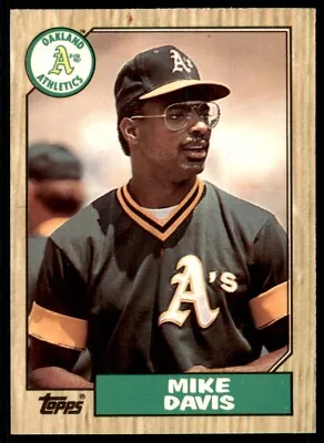 1987 Topps Tiffany Mike Davis Baseball Cards #83 • $5
