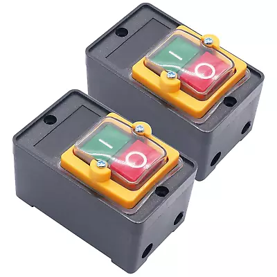 / 2PCS Latching Push Button Switch Waterproof On/Off Motor Start Stop Switch Wit • $16.24