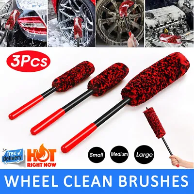 3X Car Wheel Rim Cleaning Kit Woolies Super Plush Soft Alloy Wheel Clean Brushes • $37.80