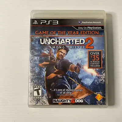 Uncharted 2 Game Of The Year Edition PS3 Game • $22