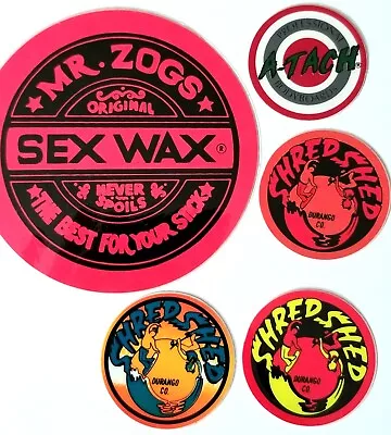 SEX WAX 5 SURF STICKER VTG SEXWAX NEON SURFBOARD STREET 80s SKATE VTG Hypebeast • $14.50