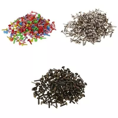 600 Pieces Mini Round Metal Paper Fasteners Brads For DIY Craft Scrapbooking • £7.99