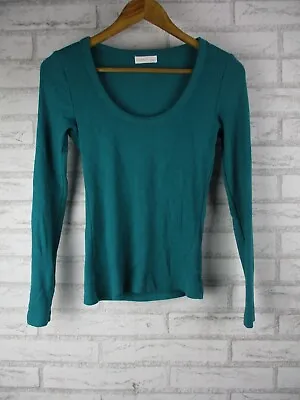 Kookai Womens Top Ribbed Long Sleeve 1 8 Round Neck • $29