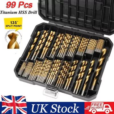 99Pcs Cobalt Drill Bits Set For Stainless Steel Metal HSS-Co Cobalt Bit Titanium • £11.99