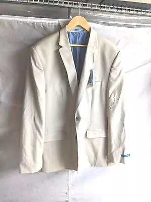 VINCE CAMUTO Modern Men's Sport Coat/Blazer 48L Tan 2 Button 100% Wool Twill • $27.95