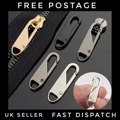 £1.89 • Buy Metal Zip Slider Puller Instant Clip On Replacement For Broken Zipper Head