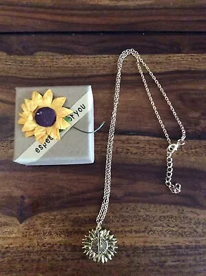 Sunflower 'You Are My Sunshine' Necklace In Gift Box • £7.99