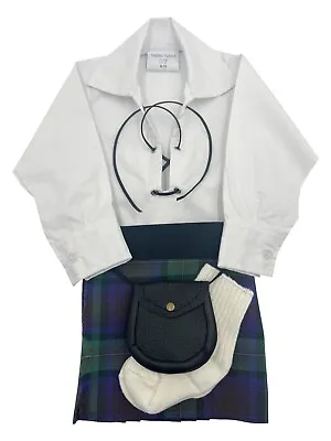 Isle Of Skye Tartan Baby Adjustable Kilt Outfit Hose Sporran 0-36 Months • £47.99