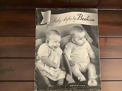 VINTAGE  BABY STYLES BY BEEHIVE SERIES # 41 KNIT PATTERN BOOK  First 12 Months • $2.91
