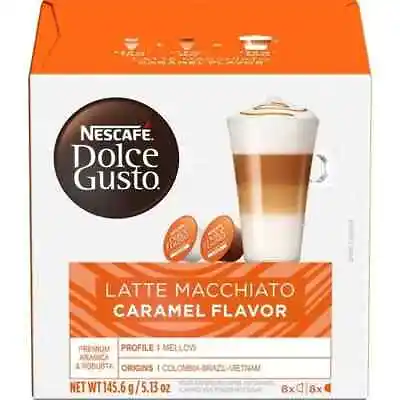 Nescafe Dolce Gusto Coffee Pods Caramel Latte Macchiato 16 Ct • $12.99