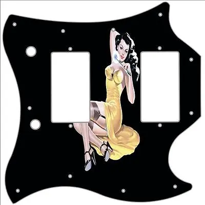 SG Standard Pickguard Custom Gibson Graphical Guitar Pick Guard Pin Up 6 Black • $58.76