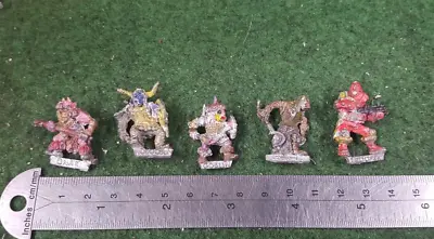 CWarhammer 5 Vintage Metal Figures Gnar  Hob Goblin  Goblin Trooper Etc • £32.50