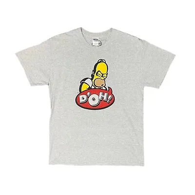 THE SIMPSONS Homer Simpson T Shirt Mens Grey Large Vintage  • £12.71