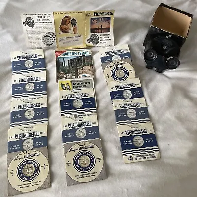 Vintage Sawyers View Master Stereoscope Black 1940s With 14 Reels. • $14.98