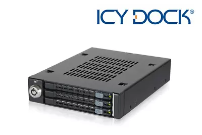 New ICY Dock MB993SK-B ToughArmor 3 Bay 2.5  SATA SAS SSD HDD Mobile Rack • £95.99