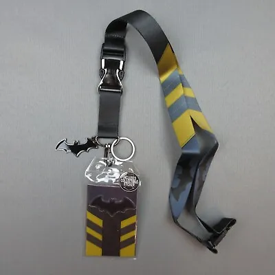 DC Comics Batman Suit Up Lanyard ID Badge Holder W Charm And Collectible Sticker • $12.99