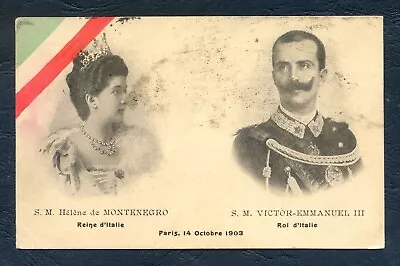 N614 ITALIAN ROYAL FAMILY POSTCARD PARIS 1903++++++++++++ • £6.22