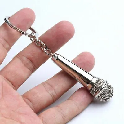 Men Microphone Keychain Singer Rapper Music Keyring Women Gifts Key Chains New • $7.99