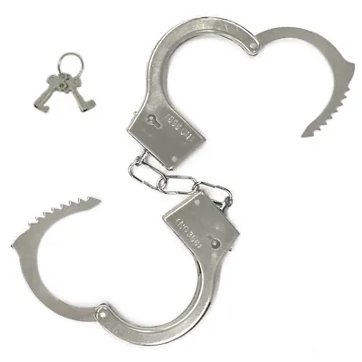 Novelty Toy Handcuffs With Key Police Sheriff Cowboy Kids Costume Accessory • $6.99