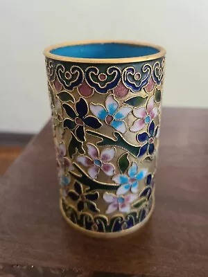 Vintage Cloisonne Enamel Vase • $30