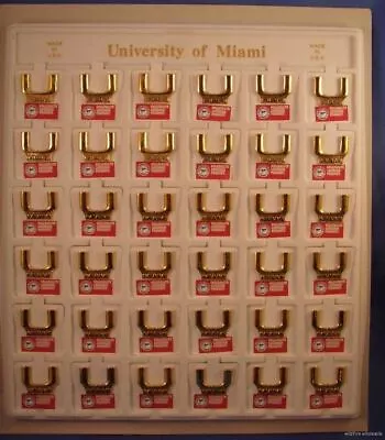 WHOLESALE LOT 36 UM UNIVERSITY OF MIAMI LAPEL GOLD PINS College Football Logo • $49.99