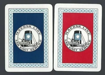 SH86 Swap Playing Cards 2 VINT U.K.WIDE  MAERSK LINE  SHIPPING FAR EAST SERVICE • $3.22