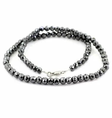 $249 • Buy Black Diamond Beads 18 Inch 5mm Size Necklace Awesome Quality Diamond Beads AAA.