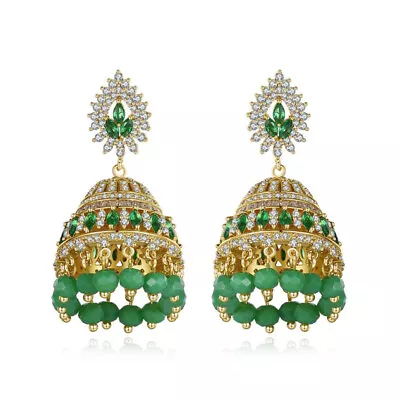 $31.13 • Buy Indian Bollywood Jhumka Gold Plated Drop Earrings Bridal Jewelry Jhumki Gypsy