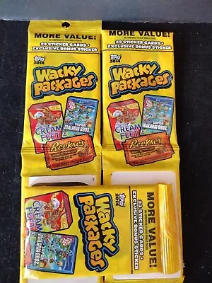 2013 Topps Wacky Packages Jumbo Pack Bundle Lot Of (3) Packs New • $22