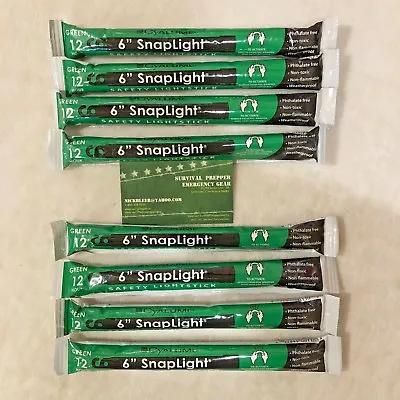 Lot Of 8 Cyalume Military Light Sticks Green 6  12 HR Prepper Survival EXP 10/25 • $19.99