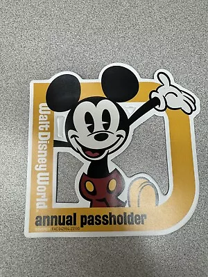 Walt Disney World Mickey Mouse Annual Passholder Magnet Authentic • $0.50