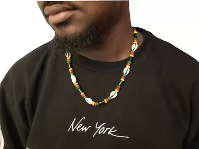 Rasta Necklace Puka Sea Shell Necklace Surfer Women Men Cowry Shell Adjustable  • $13.59