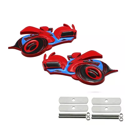 $19.95 • Buy 1 Pair Red Blue Emblem Car Scat Pack Super Bee Front Grille Badge