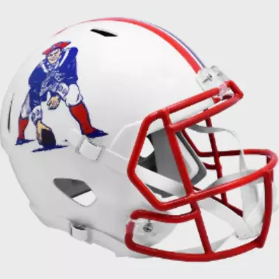 New England Patriots Full Size 1990 To 1992 Speed Replica Throwback Helmet - NFL • $138.99