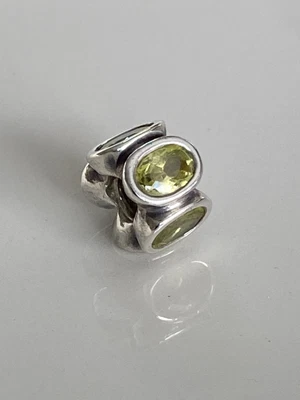 $29 • Buy Genuine Pandora Lime Green Oval Lights Sterling Silver Bracelet Charm Ex Cond