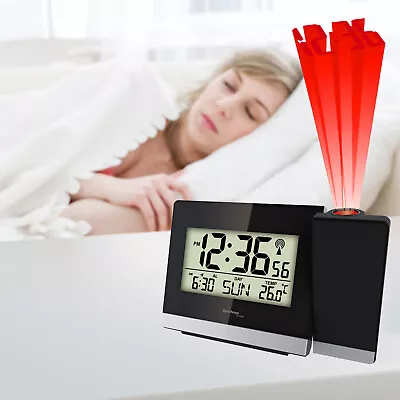 Technoline WT 536 Projection Alarm Clock Radio Black-Silver • £19.14