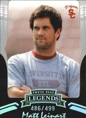 2006 Press Pass Legends Silver Football Card #S49A Matt Leinart Clr /499 • $1.49