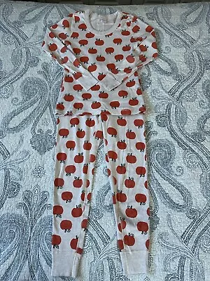 Hannah Andersson Womens Pumpkin  Pajama Set Organic Cotton Autumn Fall Sz Small • $39.99