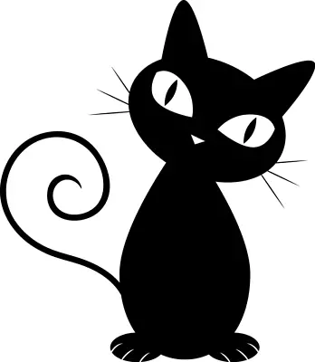 Black & White  Cat Silhouette Vinyl • $4.50