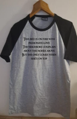 £11 • Buy JAMES THE BAND  Inspired LAID  Grey & Black  LYRICS T-SHIRT NEW S M L XL 