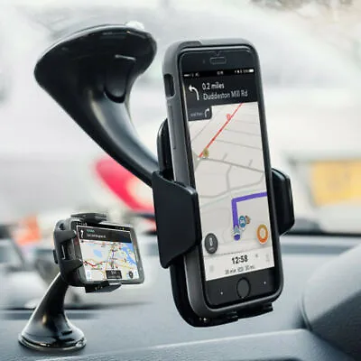 360 In Car Mobile Phone Holder Dashboard Windscreen Suction Universal Mount UK • £6.59