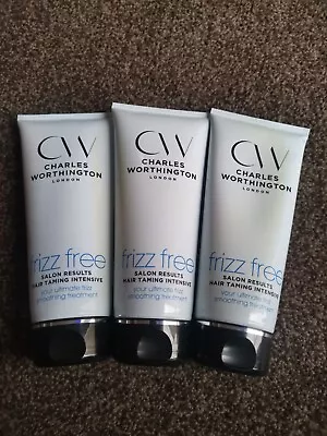 3X CHARLES WORTHINGTON FRIZZ FREE HAIR TAMING SMOOTHING TREATMENT 200 Ml - 600ml • £6