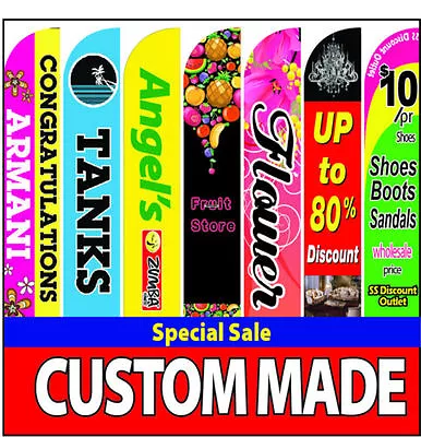 15Ft Full Color Custom Swooper Advertising Flag Feather Banner Without Hardware • $58