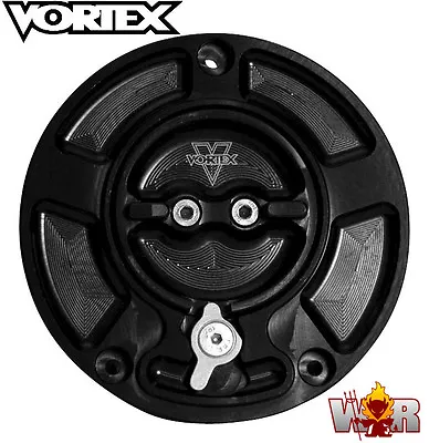 Vortex Gas Cap V3 Black Kawasaki ZX10R ZX6R ZX14 Z1000 650R Versys Ninja 1000 • $110.46