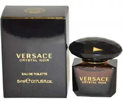 CRYSTAL NOIR * Versace 0.17 Oz / 5 Ml Miniature EDT Women Perfume Splash • $15.99