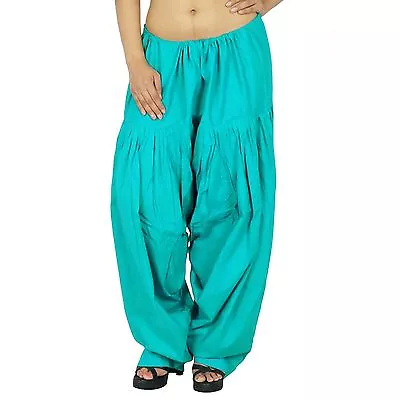 Women Ethnic Wear Cotton Solid Salwar  Indian Bottom Adjustable Clothing • $37.39