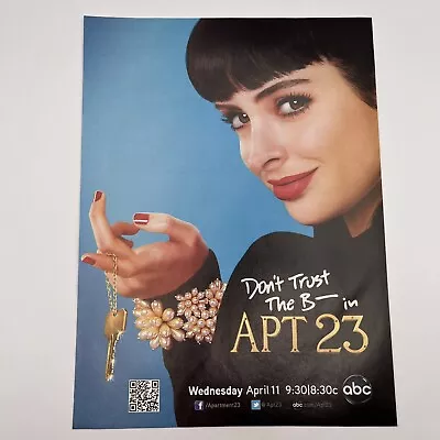 Don't Trust The B In Apt 23 TV Series 2012 Promo Print Ad 8 X11  AD ONLY ABC • $8.25