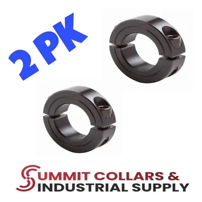 1” DOUBLE SPLIT STEEL NEW CLAMPING SHAFT COLLAR BLACK OXIDE (Qty 2) Free Ship  • $9.89